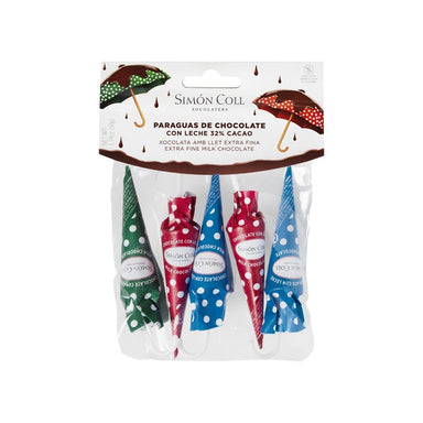 Dáždniky z mliečnej čokolády 5 ks