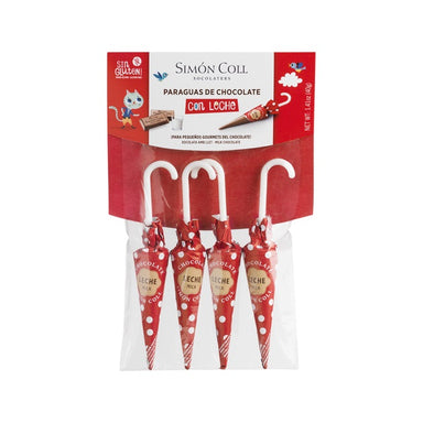 Dáždniky z mliečnej čokolády 4 ks