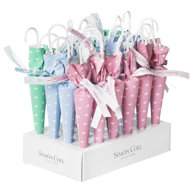 Pastelový dáždnik z mliečnej čokolády