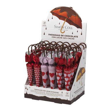 Srdiečkový dáždnik z mliečnej čokolády