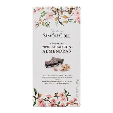 70% horká čokoláda s mandľami