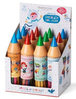 Maxi ceruzka plná mliečnej čokolády Simón Coll - www.xocolaters.sk