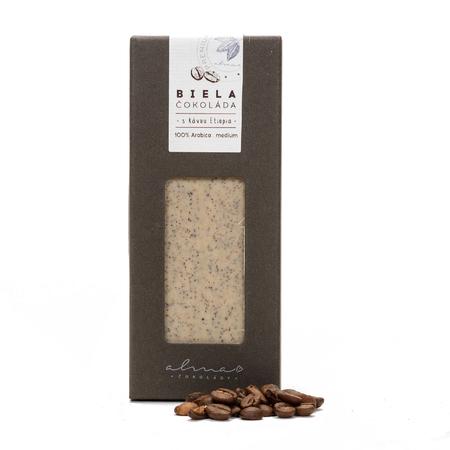 Biela čokoláda 40 % s kávou Etiópia