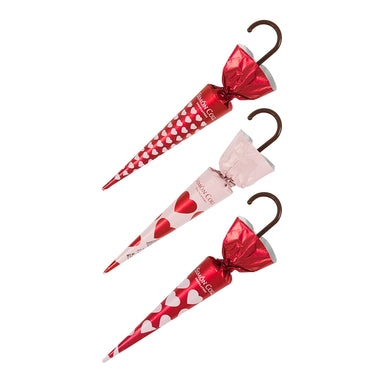 Srdiečkový dáždnik z mliečnej čokolády