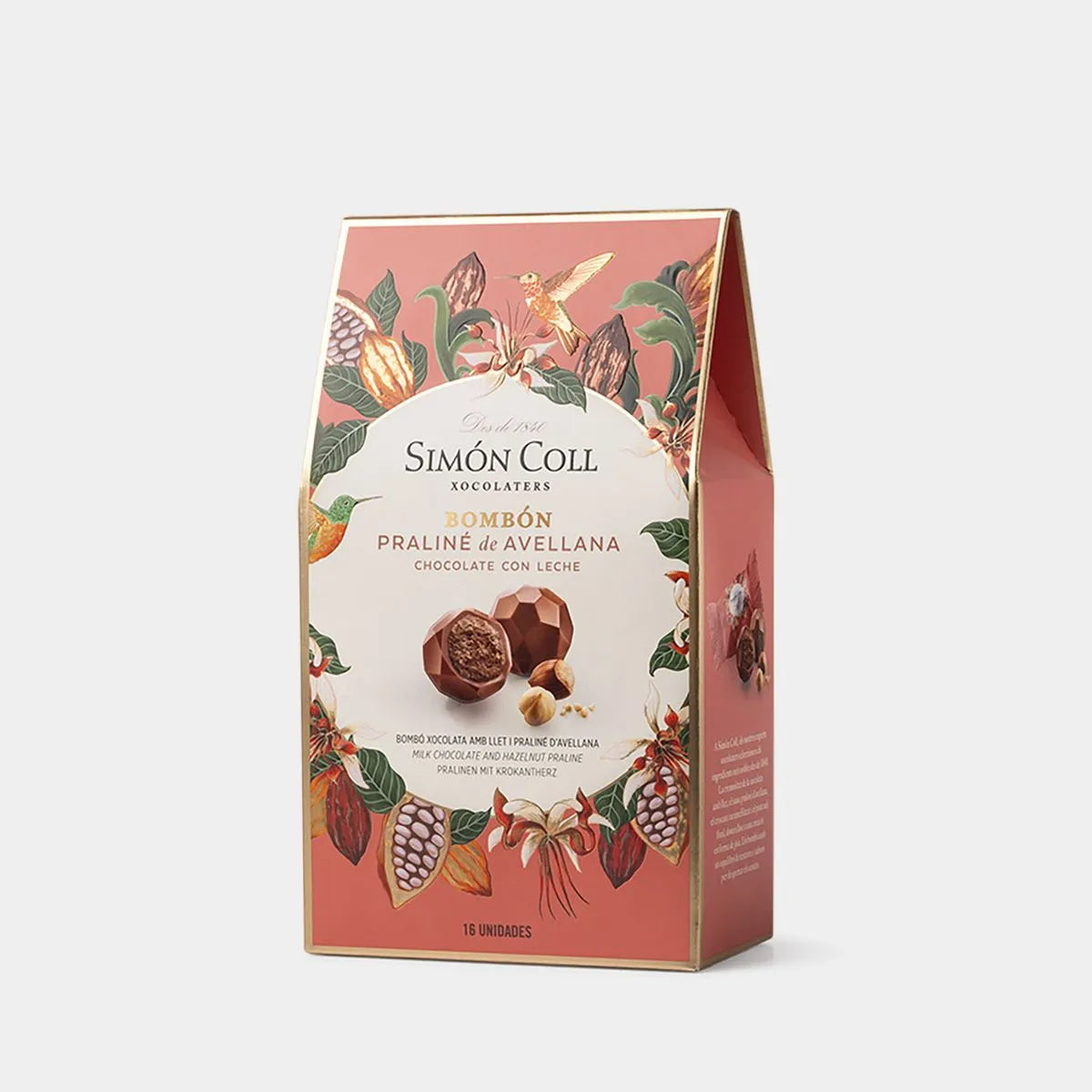 Mliečne pralinkové bombóny s lieskovo orieškovou plnkou