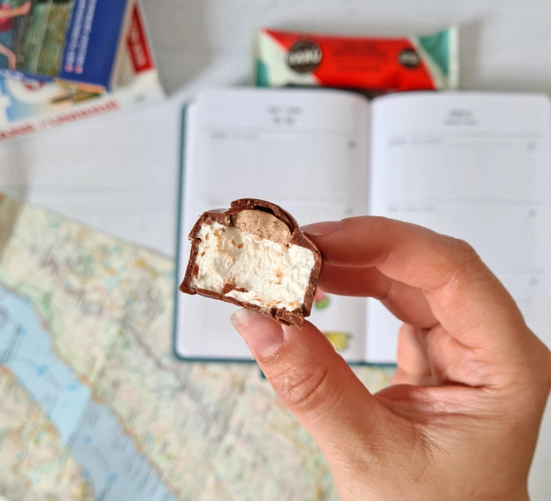 Marshmallow tyčinka v mliečnej čokoláde s chai latte