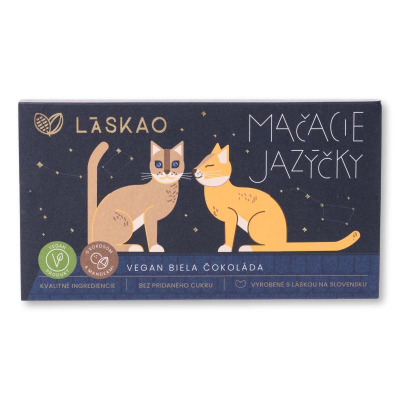 Mačacie jazýčky VEGAN biela čokoláda