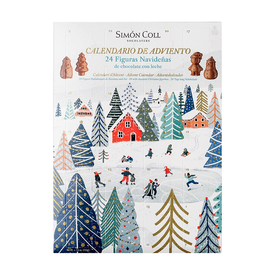 Adventný kalendár s 3D čokoládovými figúrkami