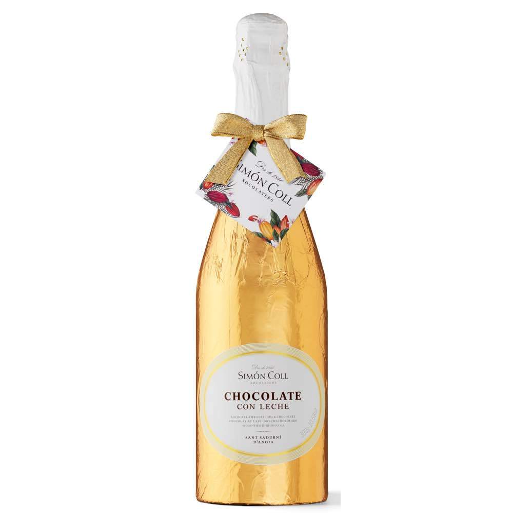 Fľaša sektu z mliečnej čokolády